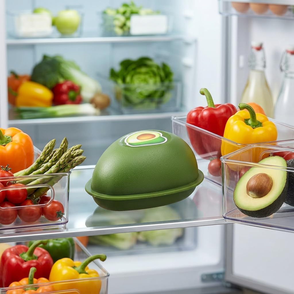 Avocado Saver Container, Avocado Keeper for Fridge, BPA Free PP Material with Transparent Lid, Reusable Hard Shell Avoca