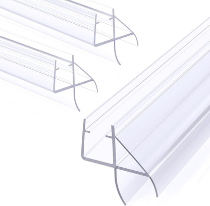 Yecaye 3 Pack 3/8" x 39" Shower Door Bottom Seal Strip, Shower Door Sweep | Shower Door Sweep for 3/8'' (10mm) Doors, Frameless Glass Shower Door Seal Strip Stop Shower Leaks and Create a Water Barrier
