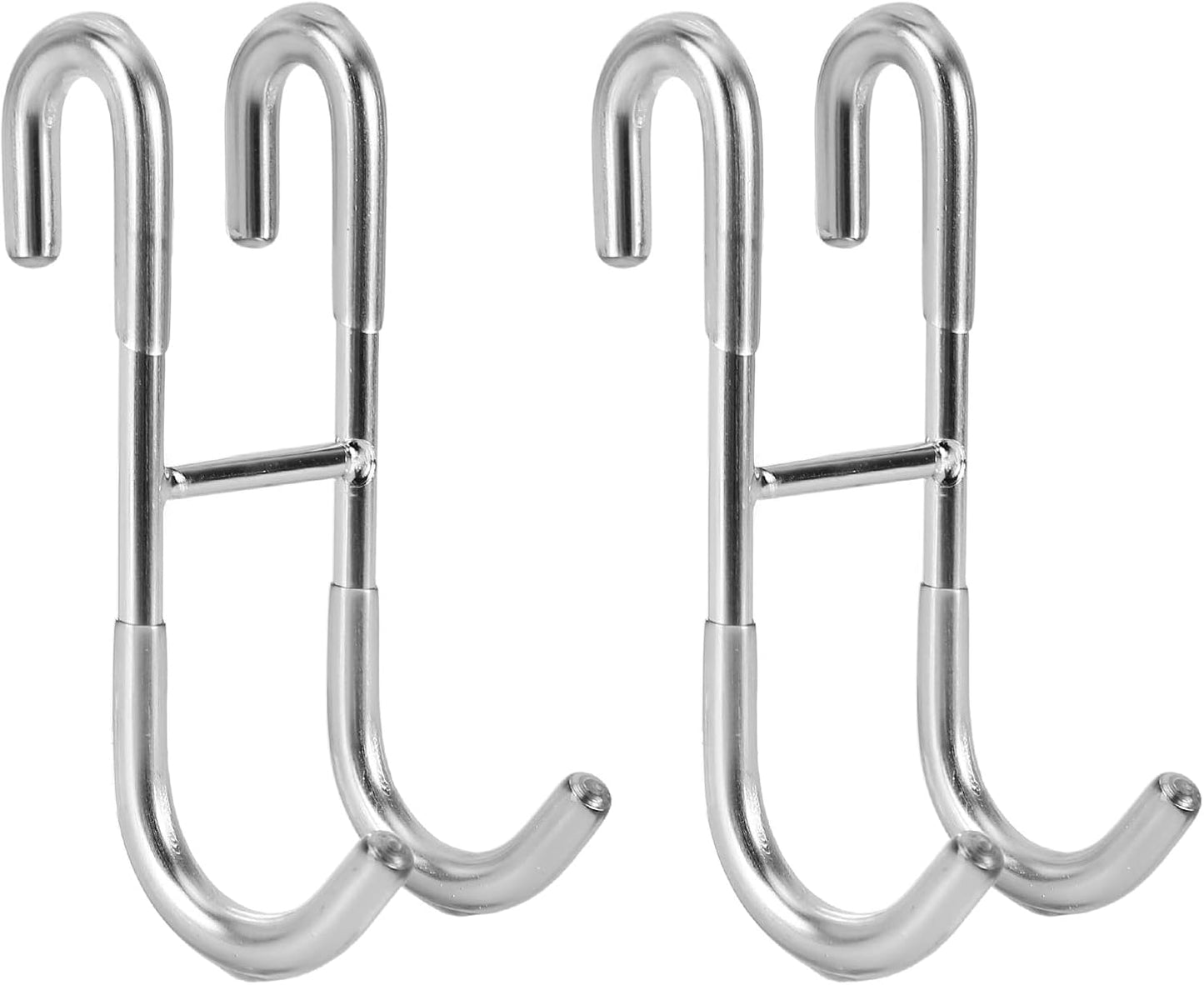 Shower Door Hooks (2-Pack), Towel Hooks for Bathroom Frameless Glass Squeegee Hooks, Black