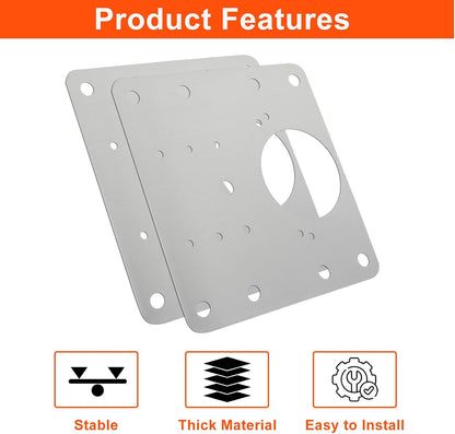6 PCS Cabinet Hinge Repair Plate Kit, Stainless Steel | Brackets Mounting Screws, Protective Repair Board, For Kitchen Cabinet, Cupboard Doors and Furniture