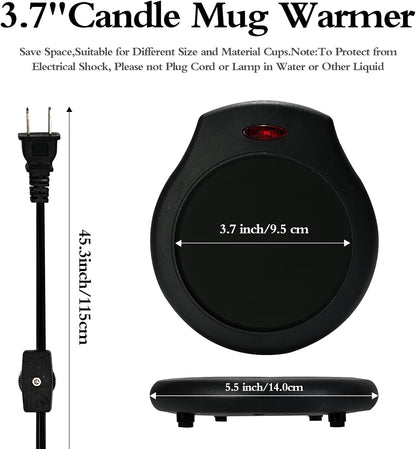 ASAWASA Candle Warmer for Large Jar, Coffee Mug Warmers | Safely Releases Scents Without a Flame, Melt Candle Quickly, Enjoy Your Warm Coffee Tea. Gifts for Festival Birthday Women