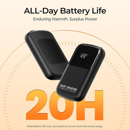 AI Hand Warmers Rechargeable, Real-Time Temp & Battery Display, Electric Hand Warmers, Fast Heating, Fits in Gloves/Pocket, Gifts for Women & Men