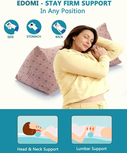 Buckwheat Cervical Neck Roll Pillow, Adjustable Firm Support for Neck Pain Relief, 15.7x6 Inch Buckwheat Hull Pillow for Back Side Sleepers