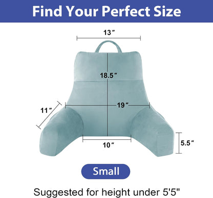 IPYNBAP Back Pillow for Bed Sitting up, Reading Pillow, 18 Inch, Grey