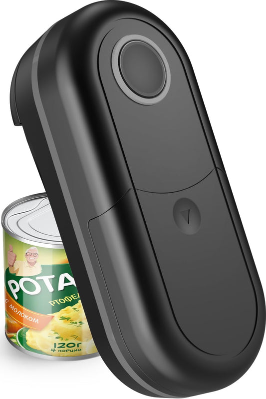 Battery Operated Electric Can Opener with Smooth Edge, Automatic One Touch | Hands Free Kitchen Gadget for Seniors, Arthritis and Weak Hands, Electric Can Opener with Magnetic Lid Lift for Safe Cooking