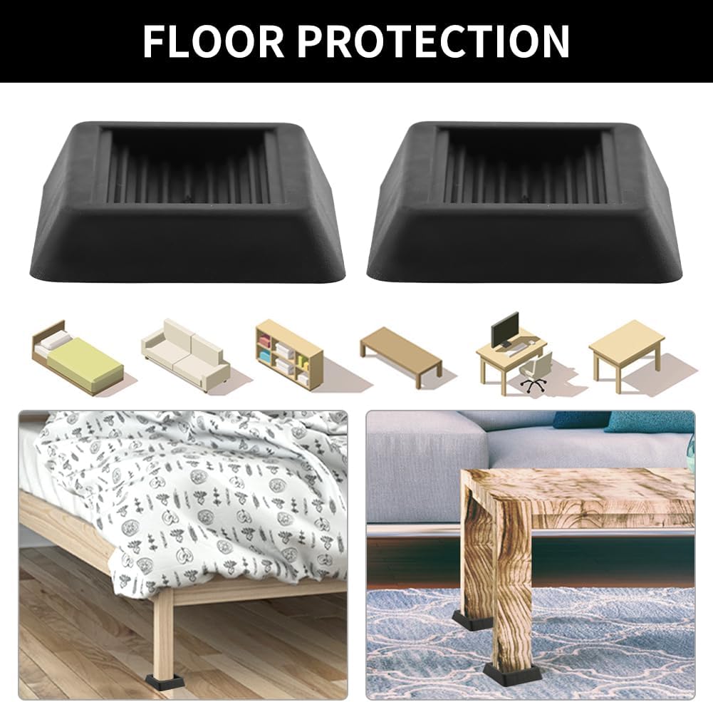 CALIDAKA 5 Pcs Wheel Stoppers Furniture Caster Cups,Non Slip Furniture Pads,Bed Stoppers Furniture Stopper,Silicone Casters Cups Furniture Wheel Stoppers,for Carpet or Hard Floors