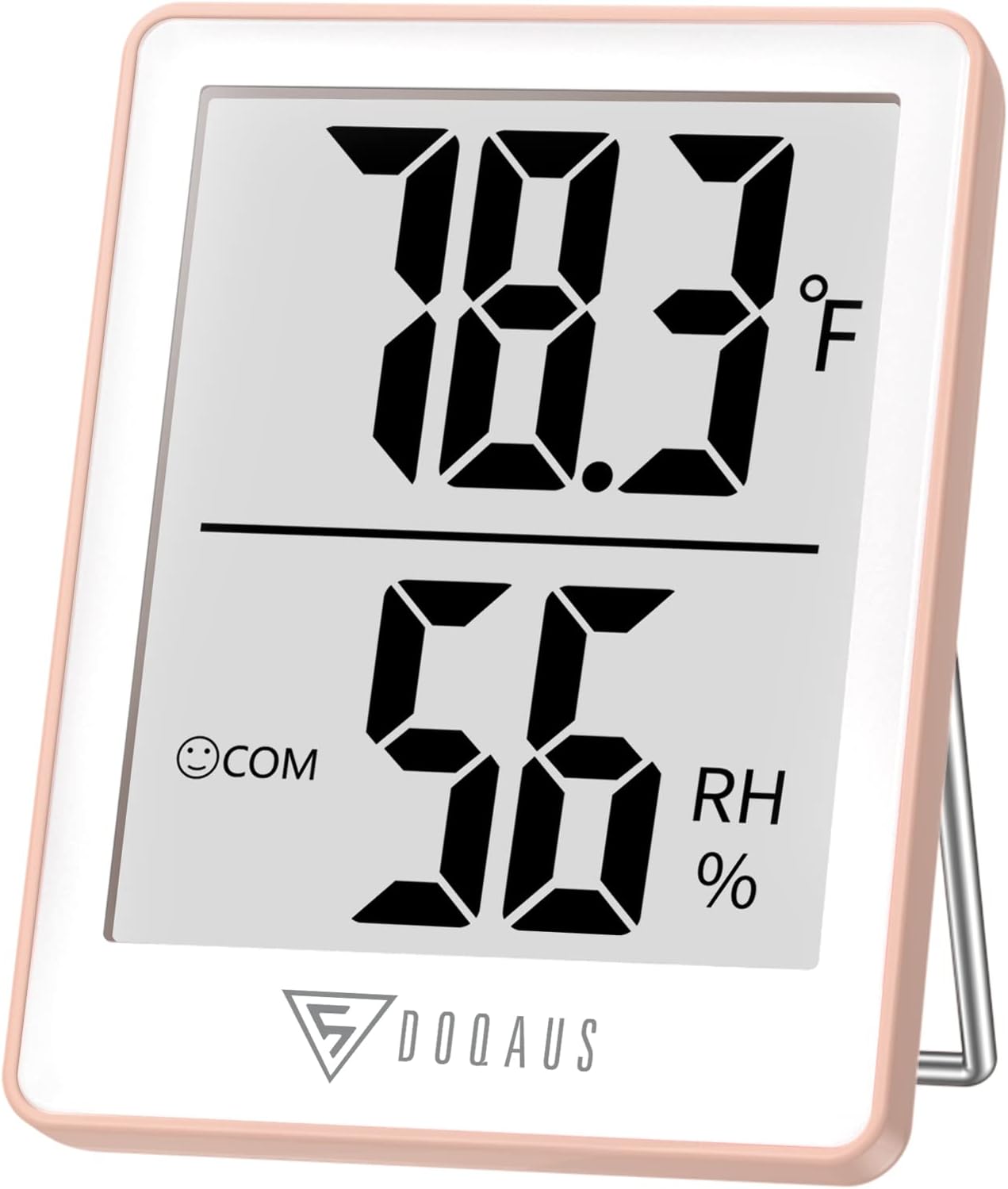 DOQAUS Digital Hygrometer Indoor Thermometer Humidity Meter, Black | Mini Room Thermometer, 5s Fast Refresh, Accurate Temperature and Humidity Monitor for House, Baby Room, Greenhouse, Incubator