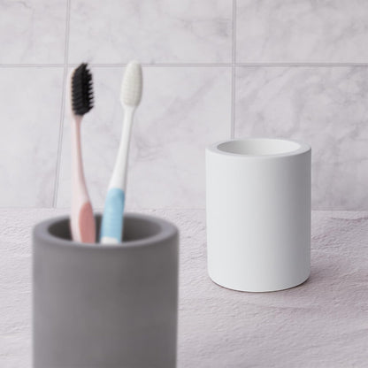 Drying Stone Toothbrush Holder, Diatomite Toothbrush Holders for Bathroom Counter, Quick Drying Electric Toothbrush and Toothpaste Holder Bathroom Organizer, Marble White