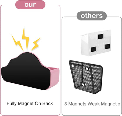 KITANIS Magnetic Pen Holder,2 Pack Magnetic Dry Erase Marker Holder with Generous Compartments,Strong Magnet Storage Marker Pen Pencil Organizer for Refrigerator,Whiteboard,Locker Accessories