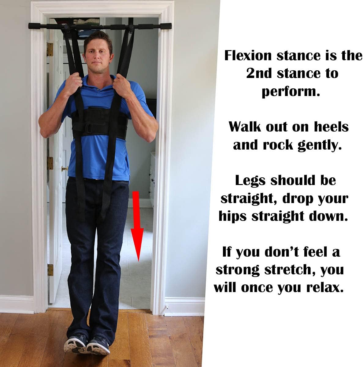 Sit and Decompress Back Stretcher 3 Minutes A Day Lumbar Traction Spinal Decompression - Inversion Table Alternative (Small Harness No Bar)