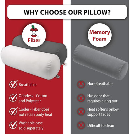 Core Jackson Roll Bolster Pillow for Neck, Back, Knee & Leg Support, WH