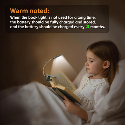 VAVOFO Rechargeable Reading Light, Clip on Book Light for Reading in Bed