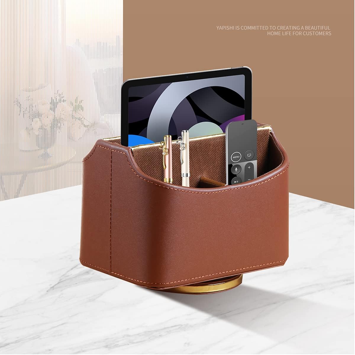360° Rotatable Remote Control Holder,TV Remote Caddy for Nightstand Table