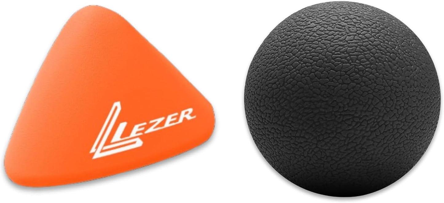 LEZER Trigger Massage Point, Manual Massage Ball, Muscle Knots Relief Tool, Myofascial Release, Physical Therapy, Deep Tissue Back Massage, Plantar Fasciitis, 2.9 in x 2.1 in (Green)