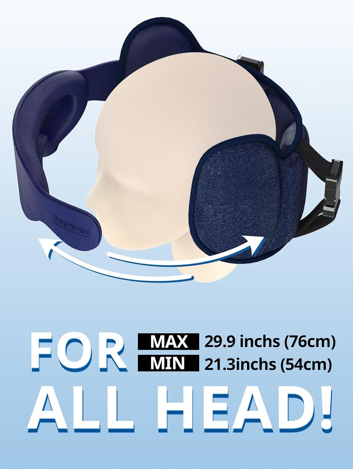 Inspireyes Travel Pillows for Airplanes, 360° Head Support for Long Flight, Soft Airplane Pillow with 3D Eye Mask for Sleeping, Stop Bobblehead, Airplane Headrest Gadgets, Light Black