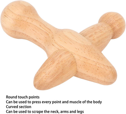 Trigger Point Massager Tool, Wood Deep Tissue Acupressure Massage Tools for Full Body Relaxing, Handcrafted Thumb Saver Massager