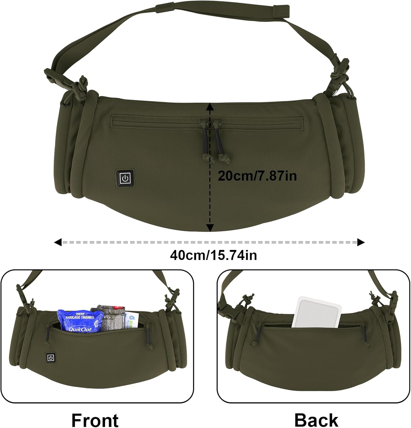 Tactical Hand Warmer,Portable Drop Hanger Waist Handwarmer Pouch for Hunting Golf Camping Fishing, Hiking, Football Winter Outdoor Field Survival.