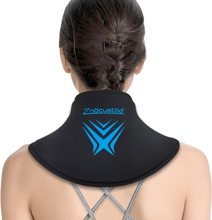 Neck Ice Pack Wrap Reusable Gel Ice Packs for Cervical Injuries Pain Relief, Flexible Cold Hot Compress Therapy for Shoulder Swelling, Bruises, Stiff Neck, Migraine, Surgery Recovery Gift Women Men