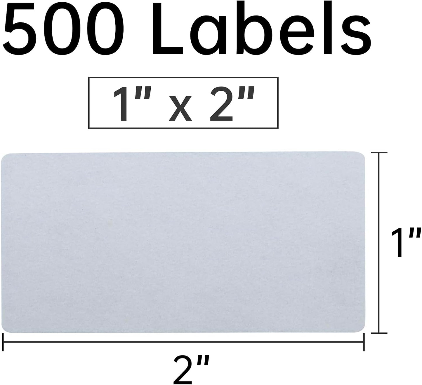 L LIKED Blank White 1 x 2 Inch Dissolvable Labels Food Rotation 3 Rolls | PFAS free, writable on glass/wood/metal/plastic. -40~150°F safe. For boxes inventory, prep info & storage