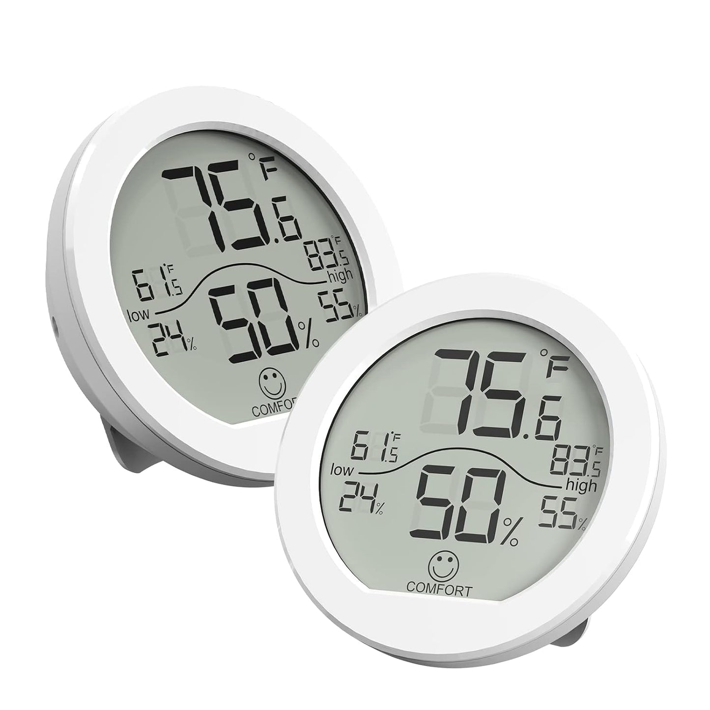 Indoor Digital Hygrometer Thermometer for Room Temperature Humidity Meter | SECRUI Thermometer Accuracy Calibration LCD Temperature Sensor with Maximum and Minimum Records,1 Pack