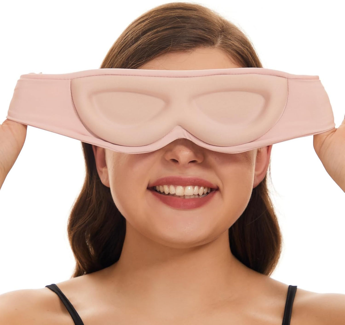 ALASKA BEAR Memory Foam Sleep Mask, Contoured Eye Cups for Women Men, Blue
