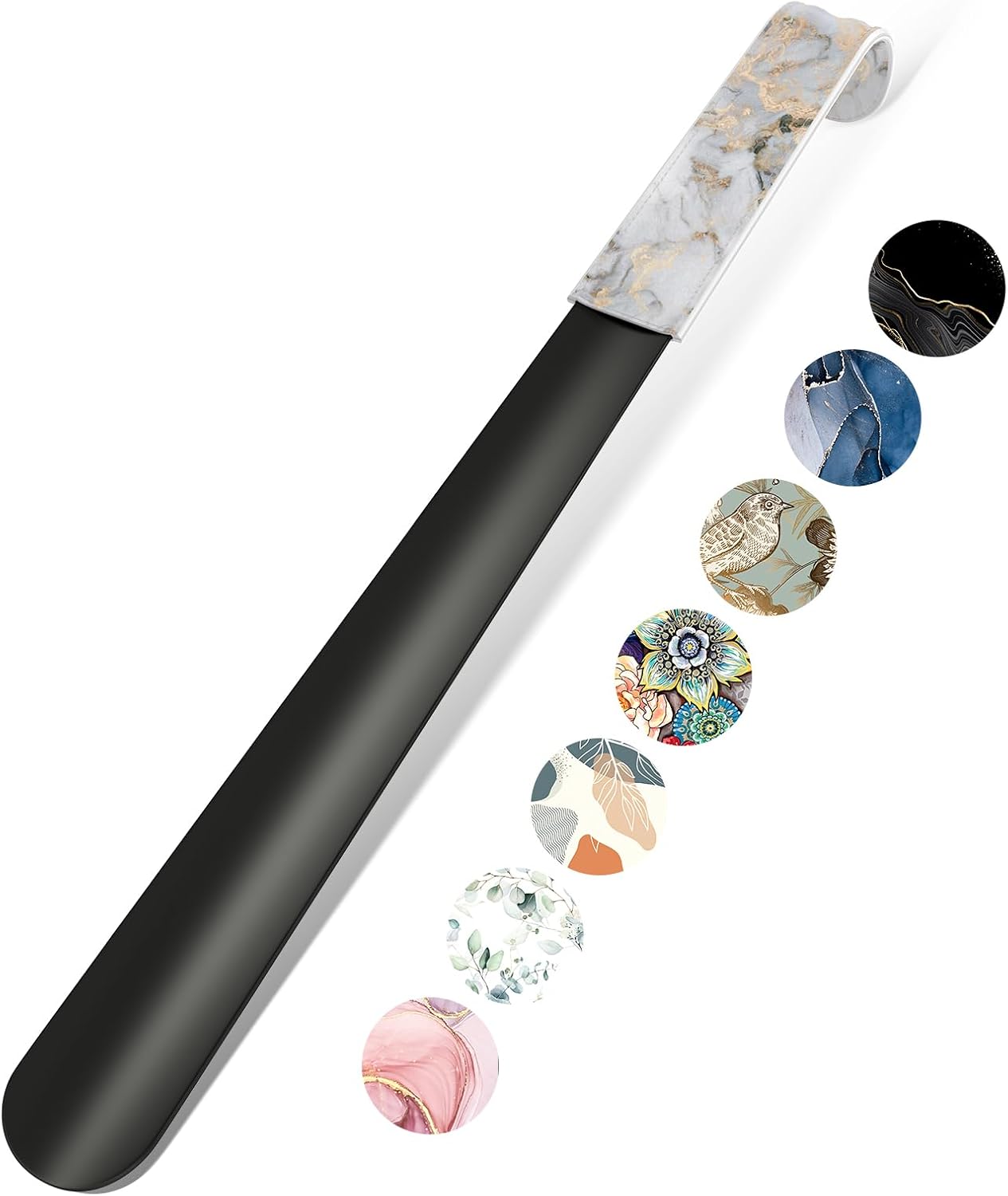 16.5 Inch Long Handle Shoe Horn for Seniors Men Women Kids, Metal Shoe Horns for Boots