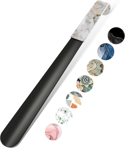 16.5 Inch Long Handle Shoe Horn for Seniors Men Women Kids, Metal Shoe Horns for Boots