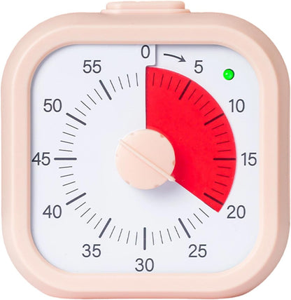 Visual Timer for Kids 60 Minute Countdown Timer Rainbow Disk Desk Timer Clock for Classroom Study Office Kitchen with Silent Operation (Purple)