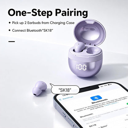 Small Mini Invisible Earbuds Small Mini Headphones Wireless Bluetooth | Low Profile Micro Smallest Tiny Discreet Hidden Earbuds for Work, Invisible Sleep Earphone Ear Buds for Small Ear Canals