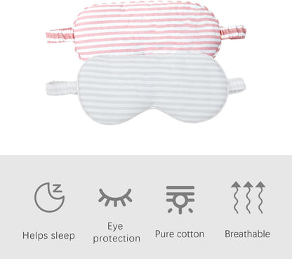 HBHLFZ Sleep Mask 2 Pack - Bamboo Viscose Fiber Sleeping Eye Mask - with Elastic Band/Headband - Comfort Sleeping Shade - for Nighttime Sleeping, Traveling & Napping（Pink，Green）