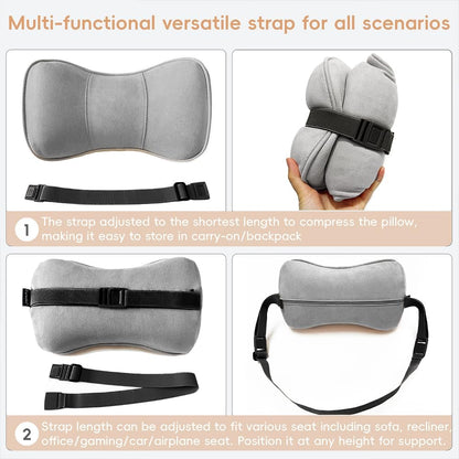 Car Neck Support Pillow Recliner Headrest Pillow for Neck Pain Relief Tan