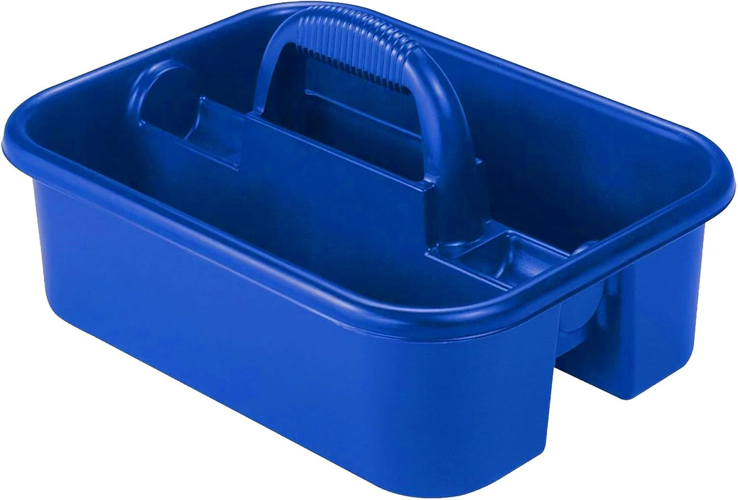 Akro-Mils 09185 Plastic Tote Tool & Supply Cleaning Caddy with Handle, (18-3/8-Inch x 13-7/8-Inch x 9-Inch), Blue (09185BLUE)