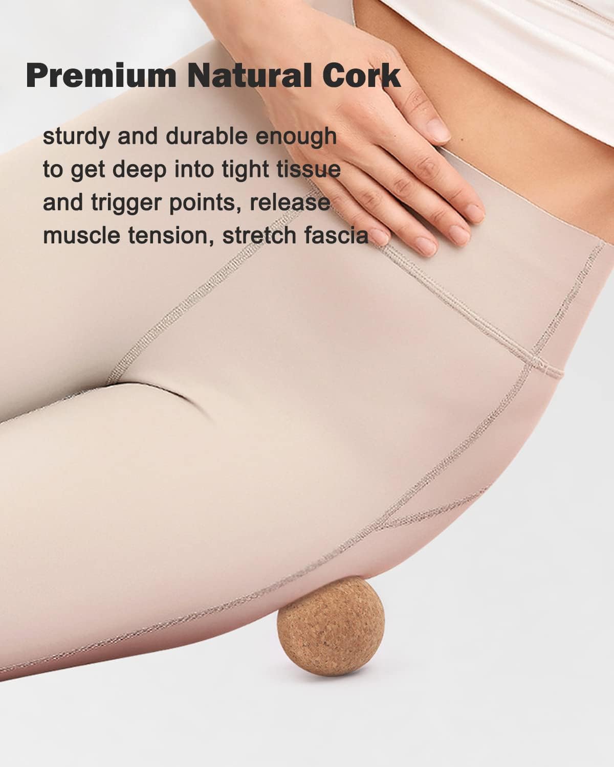 KITWILD Cork Peanut Massage Ball | Peanut Double Lacrosse Massage Ball, Deep Tissue Muscle Massage, Myofascial Release, Muscle Knots, Yoga Therapy