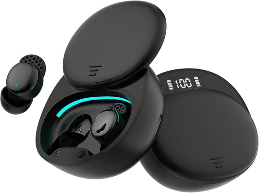 Sleep Earbuds for Side Sleepers, Wireless Noise Cancelling Sleep Headphones with Sleep Mode, LED Power Display, Comfort Fit for Sleeping, Working, Hiking (Mint Green)