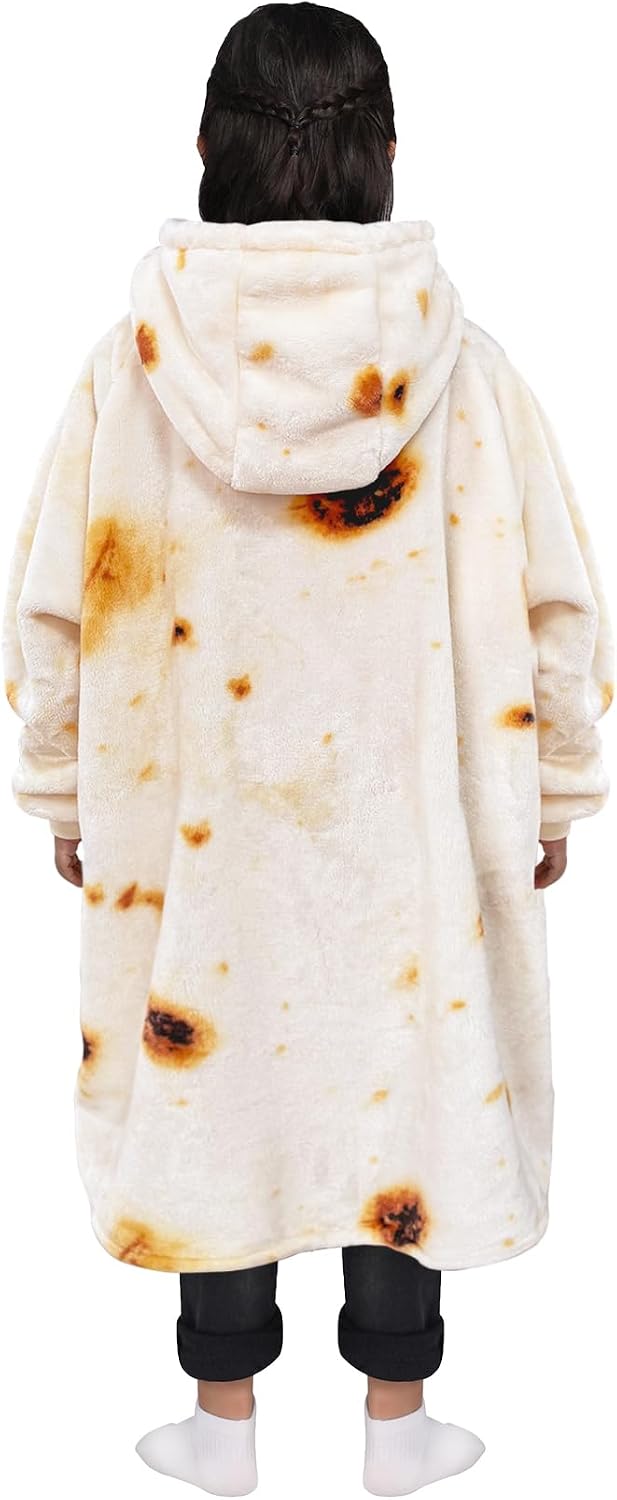 Wearable Blanket Sweatshirt Gifts for Women and Men, Warm and Cozy Giant Blanket Hoodie, Thick Flannel Blanket with Sleeves and Giant Pocket - Dark Gray