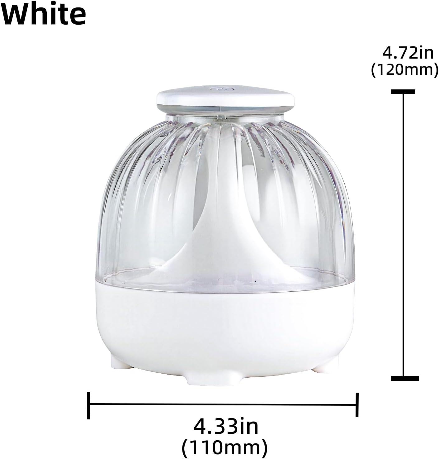 650ml USB Humidifiers for Bedroom Cool Mist Humidifier Quiet Air Humidifiers USB humidifiers for Living Room Home Office,2 Mist Modes,Night Light White