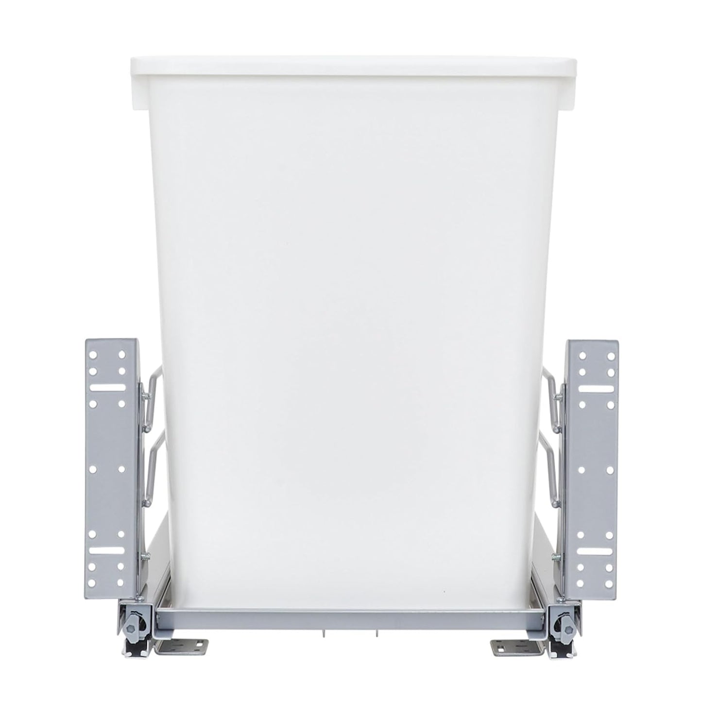 Rev-A-Shelf Double Pullout Trash Can w/Soft-Close Slides, 14.5" Min Opening | Large Capacity Garbage/ Recycling Waste Bins for Under Kitchen Cabinets, Heavy Gauge Wire Construction, 53WC-1835SCDM-211