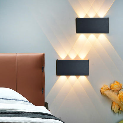 2 Pcs LED Magnetic Wall Sconce Lights,5000mAh Wireless Bedside Wall Light USB Rechargeable Reading Wall Lamp,3 Lighting Colors And Dimmable Battery Operated Wall Sconces (Walnut color, 2 pcs)