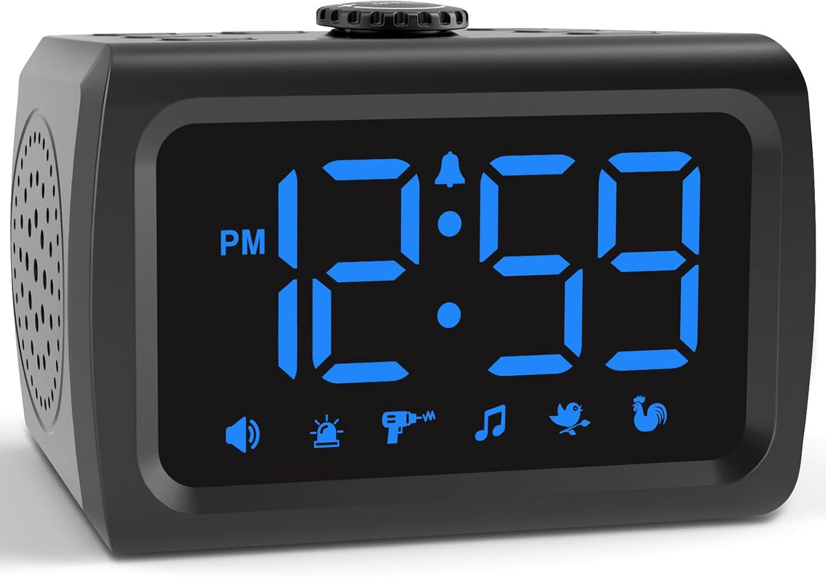 Peakeep Super Loud Alarm Clock for Heavy Sleepers Adults Teens, Big Numbers