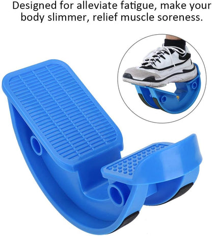 Foot Rocker Calf Stretcher Foot Massage Tool ABS Durable Lightweight Wear Slant Board for Home Office Travel Black Rose Red Blue Yellow Optional 27x13x10cm (Blue)