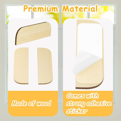 3.5 Inch Hinge Repair Wooden Plate Door Hole Cover Plate Wooden Hinge Filler Wood Repair Kit Kitchen Cabinet Hinges Cabinet Door Blanks with Double Sided Tapes for Kitchen Use(3 Pack)