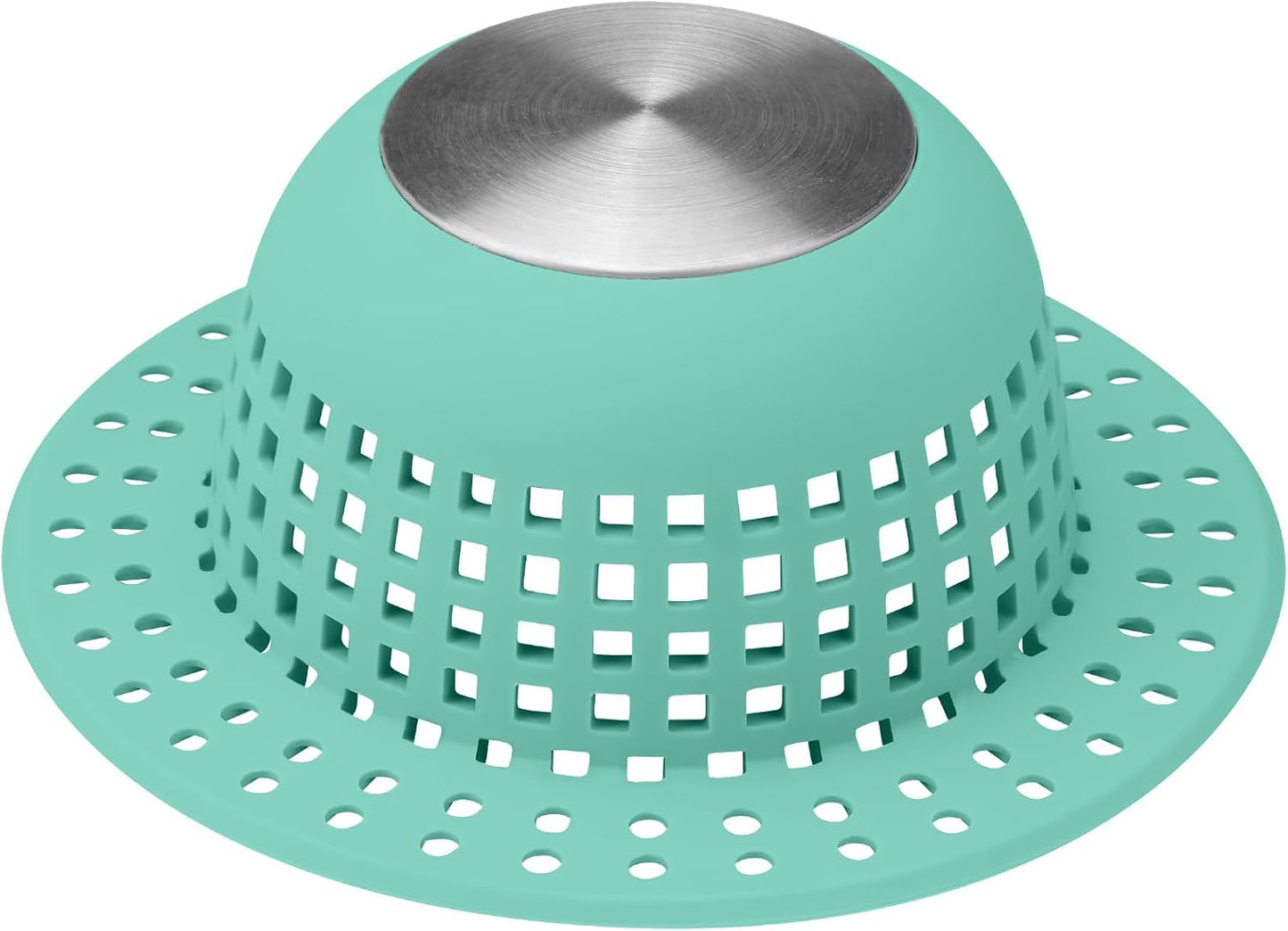 Aluvor Shower Drain Hair Catcher Bathtub Drain Cover Sink Drain Protector | Bathroom Sink & Bathtub Drain Strainer for Pop-Up & Regular Drains, Silver Grey