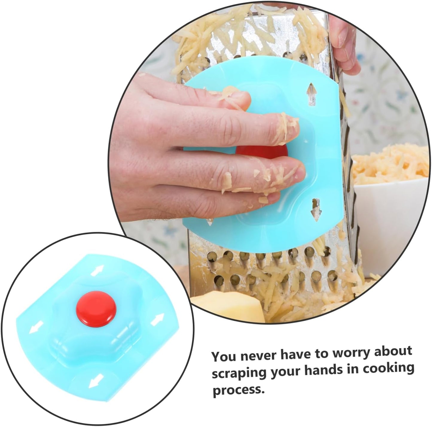 Cabilock 2pcs Food Grater Finger Guard Creative Compact Finger Protector for Food Safety Random Color