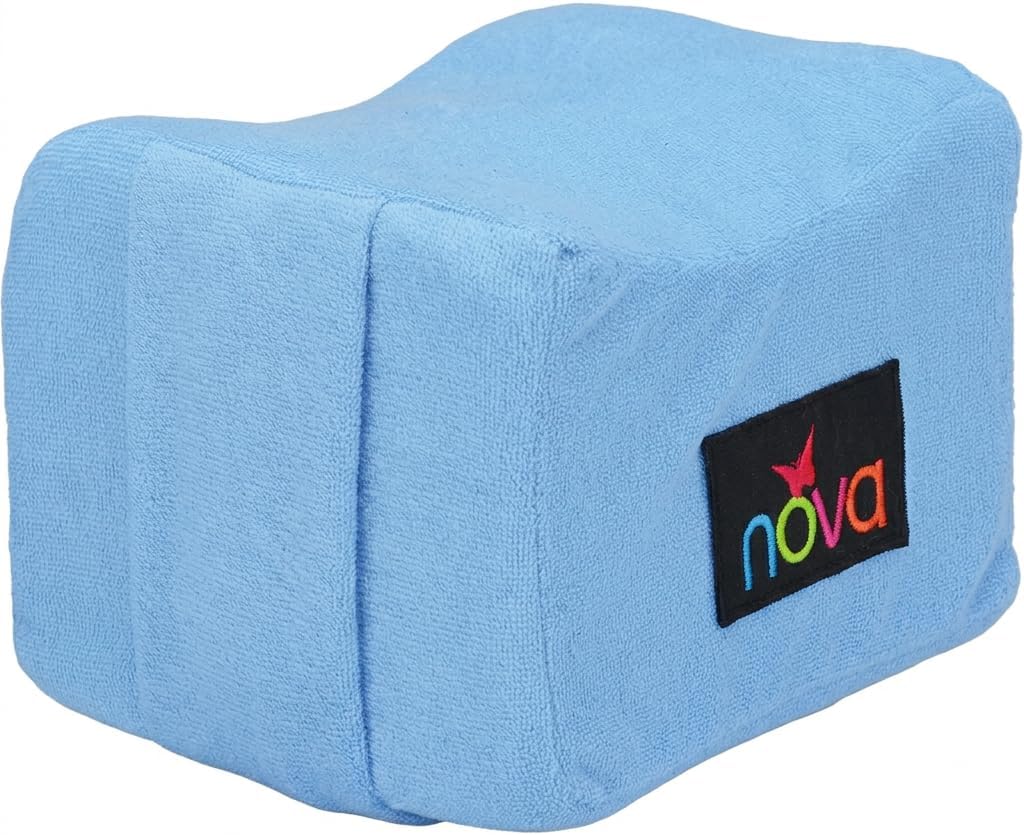 NOVA Leg Spacer Knee Pillow – Orthopedic Foam Knee Support Cushion for Side Sleepers, Pressure Relief for Hips, Legs & Lower Back, Standard Size, Soft Terry Cloth Removable Washable Cover