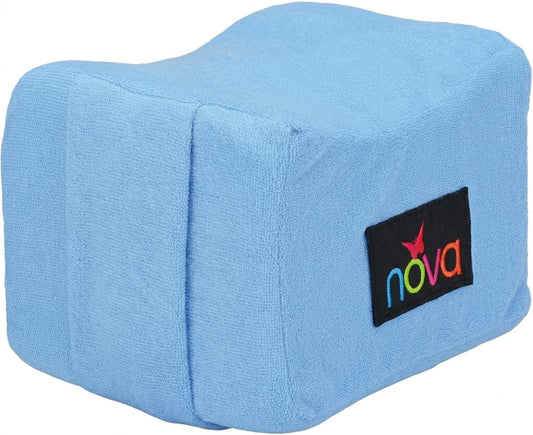 NOVA Leg Spacer Knee Pillow – Orthopedic Foam Knee Support Cushion for Side Sleepers, Pressure Relief for Hips, Legs & Lower Back, Standard Size, Soft Terry Cloth Removable Washable Cover