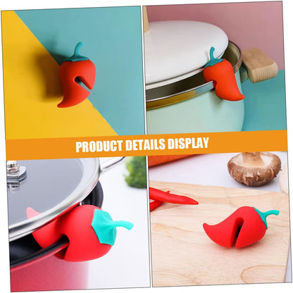 MAGICLULU 4pcs Heat Resistant Silicone Spill Stopper Lid Lifter for Pots Prevent Boilovers Compact Kitchen Gadget for Soup and Sauces Versatile Cooking Tool for Easy Use