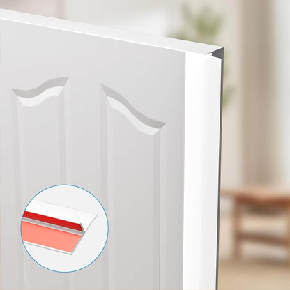 Elvone T-Shaped Weather Stripping Seal, Clear Silicone, 1.97 in x 20 ft | Flexible door seal strip covers door, window, and bathroom gaps; peel-and-stick design helps reduce drafts