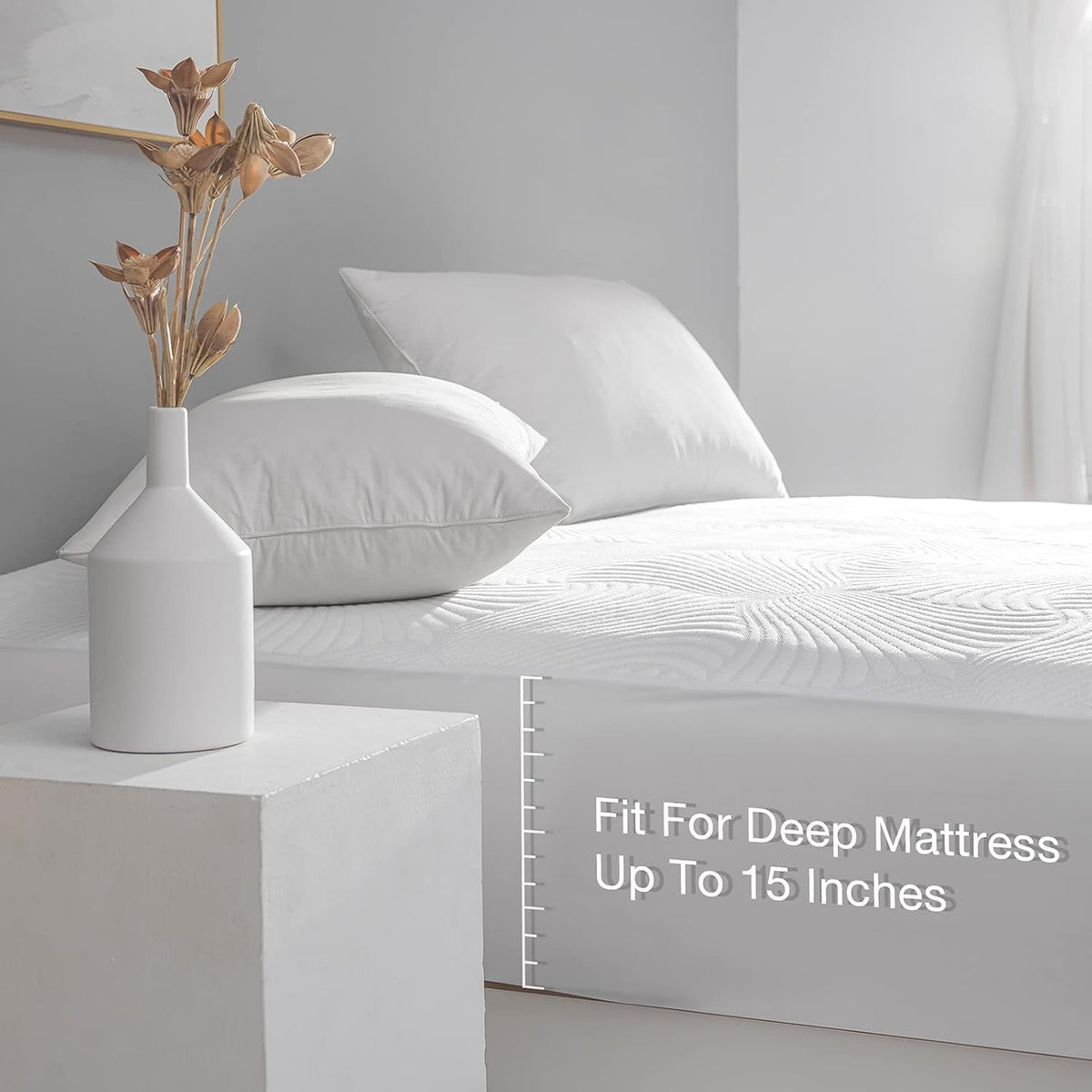 Heated Mattress Pad Foot Queen, 3D Air Fabric, Preheat & Memory for Winter