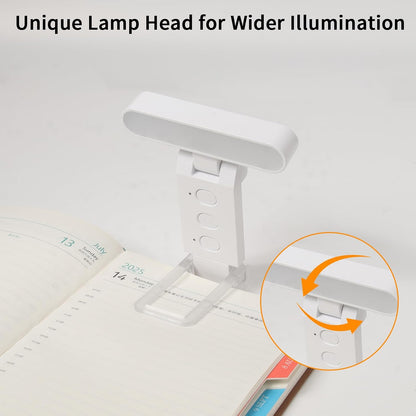 Rechargeable Book Light, Clip-On LED Reading Light, Eye-Caring