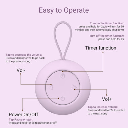 Portable Baby Sound Machine & Essentials for Babies & Kids-Putty